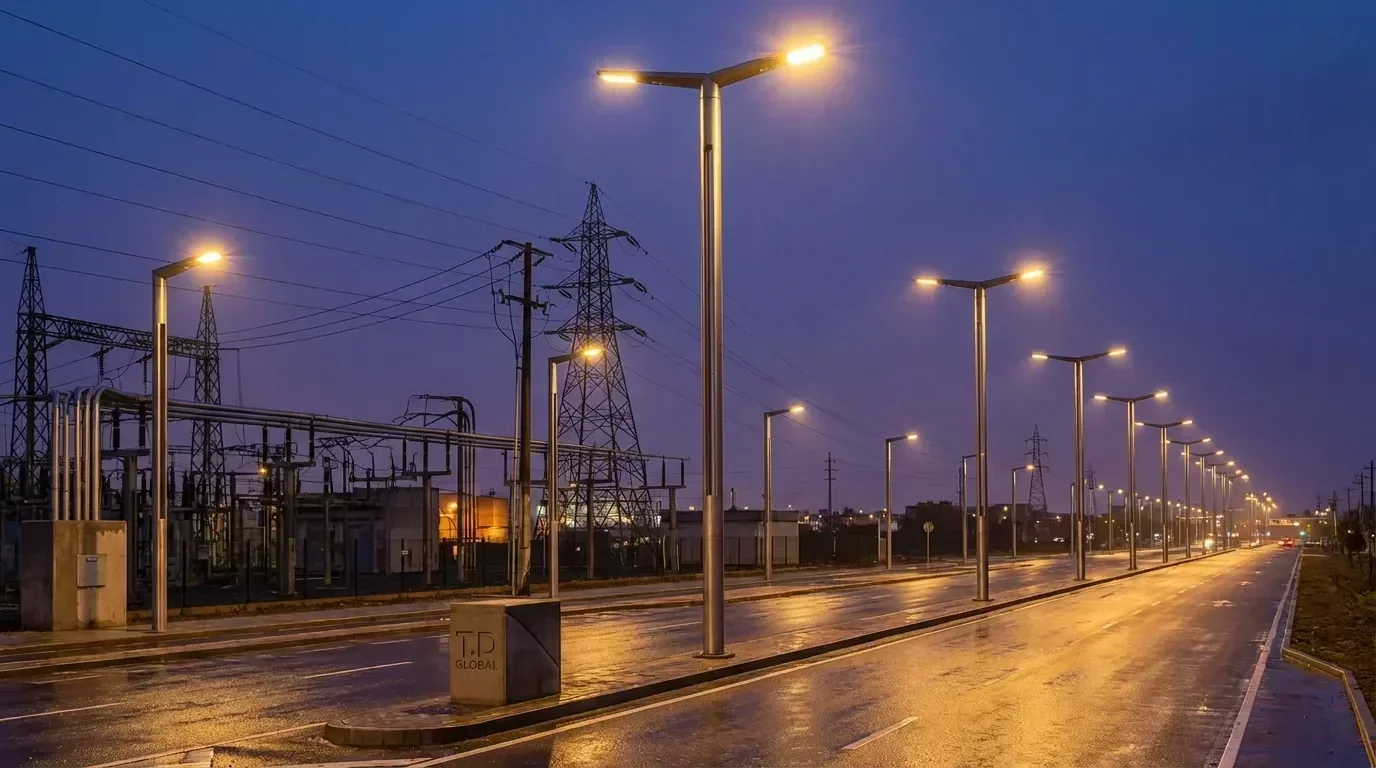 תשתית תאורה חוץ ותשתיות חשמל בינלאומיות בשעת בין ערביים